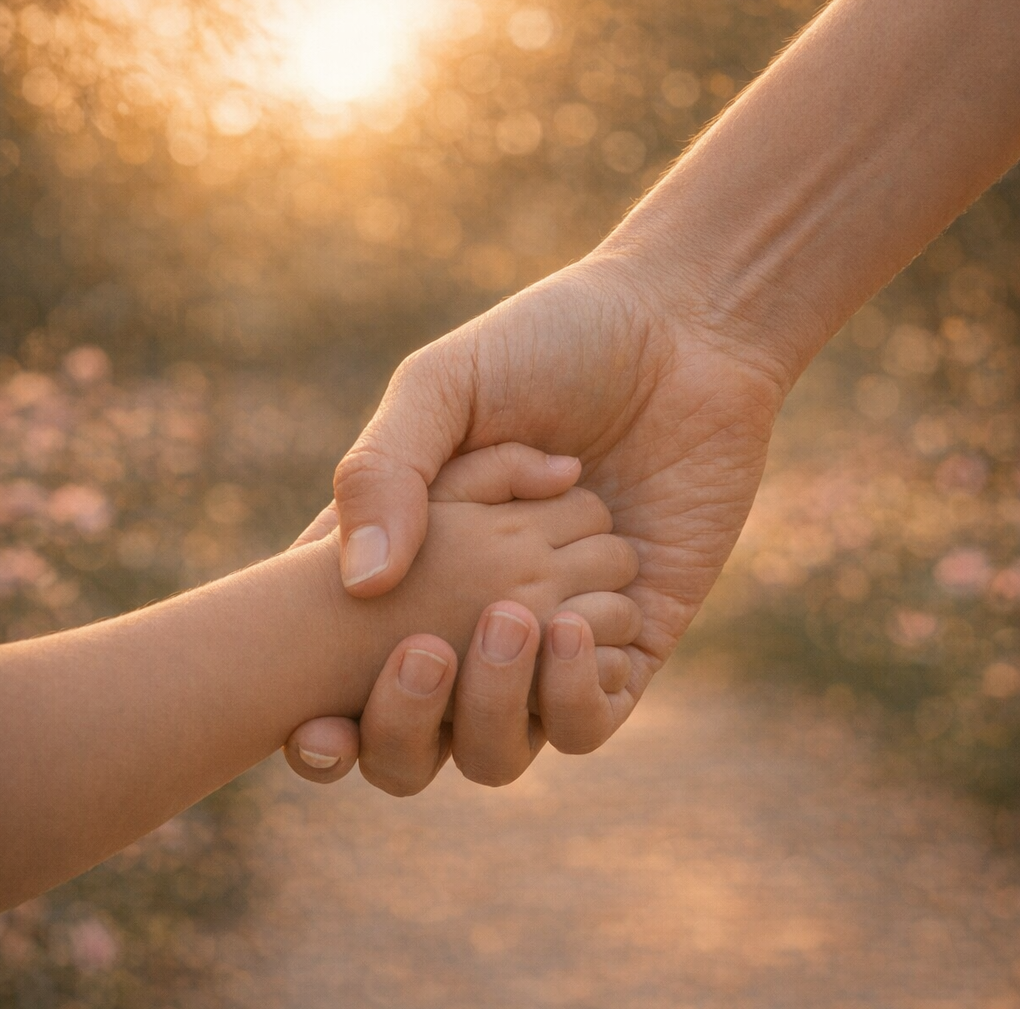 Holding Hands at Sunset-1-1