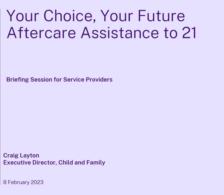 Your Choice Your Future briefing notes